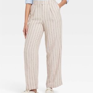 Striped Cream Women's Pants